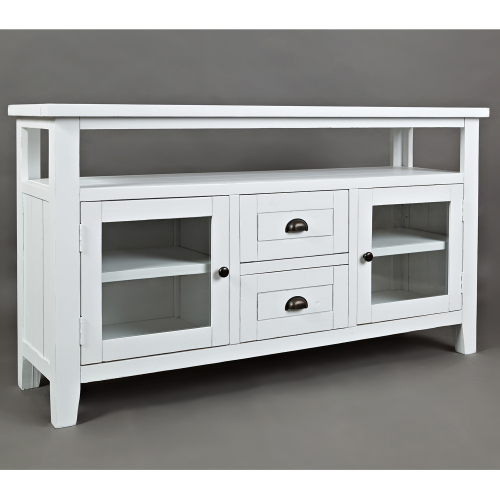 Artisan's Craft 54" TV Stand Media Console in Weathered White